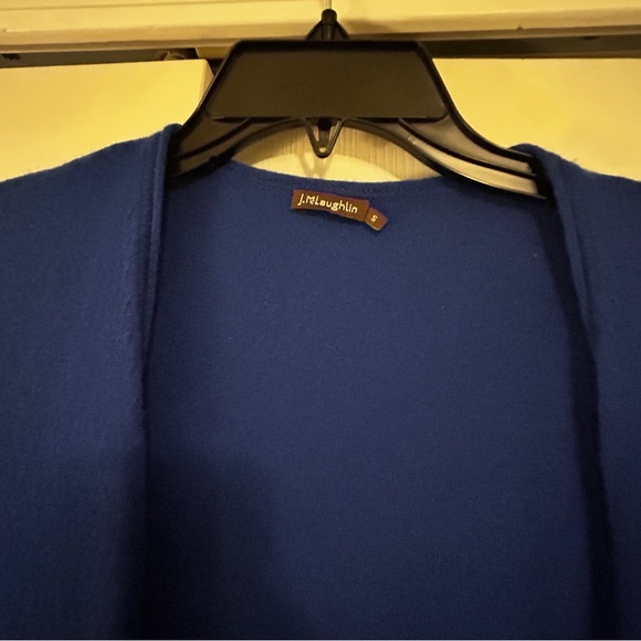 J McLaughlin 100% Cashmere Cardigan Sweater Royal Blue Size Small - Picture 3 of 6